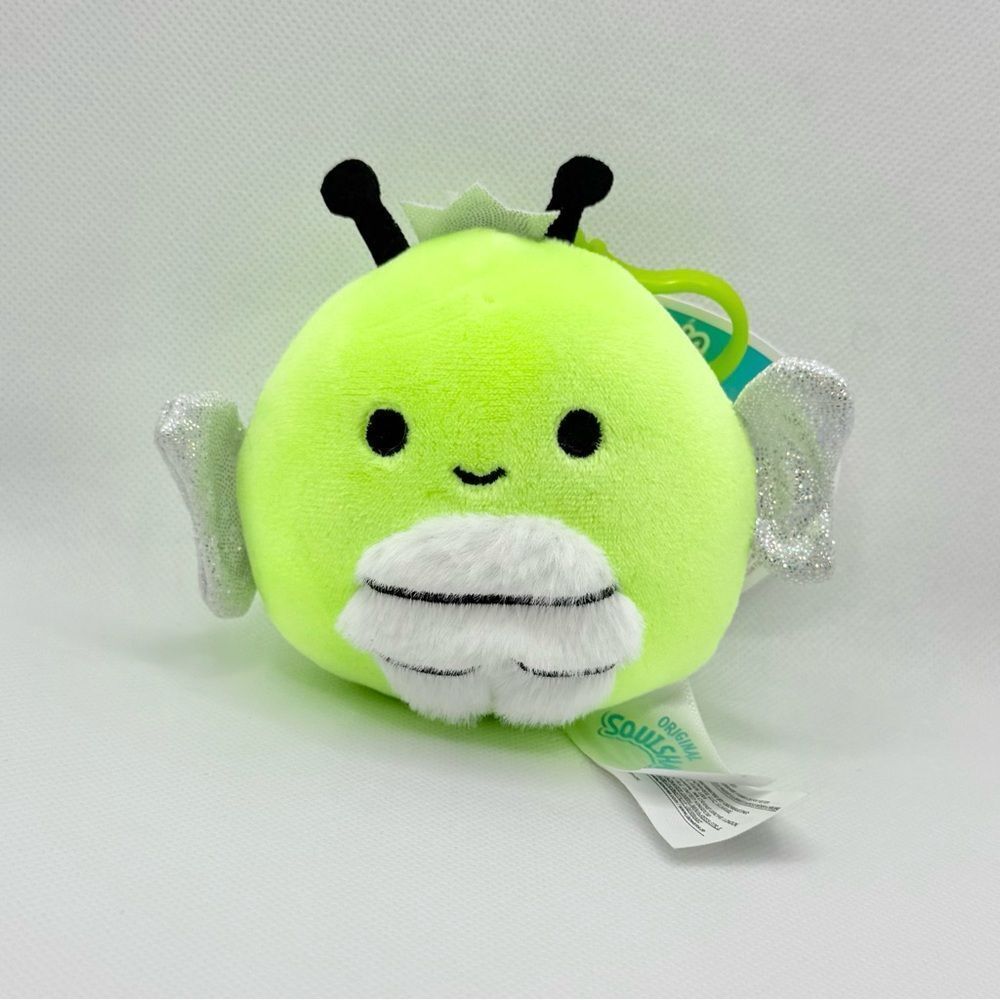Squishmallows Sunny the Bee, Blacklight Clip Plushie New with Tags Collectible